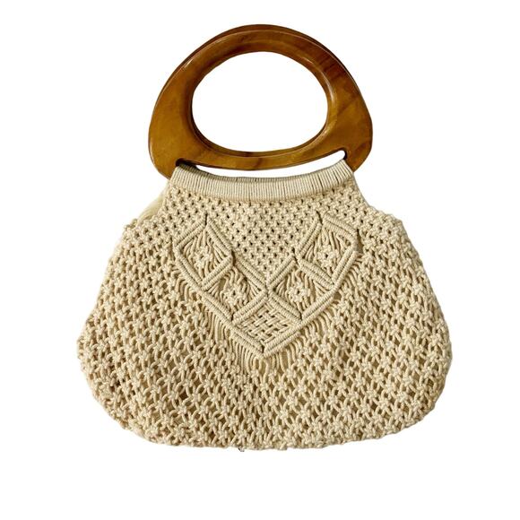 Vintage 1970s Mister Ernest Macrame Handbag - Picture 2 of 9